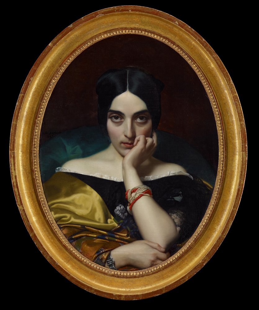 Porträt von Clémentine Karr (Frau Alphonse Karr), 1845 von Henri Lehmann