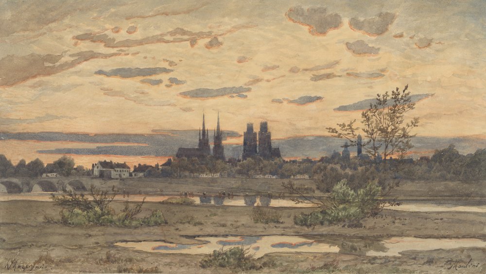 Eine Ansicht von Moulins, ca. 1850-60 von Henri-Joseph Harpignies