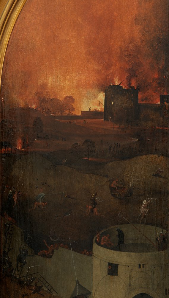 (Detail) Rechtes Panel des Jüngsten Gerichts von Hieronymus Bosch