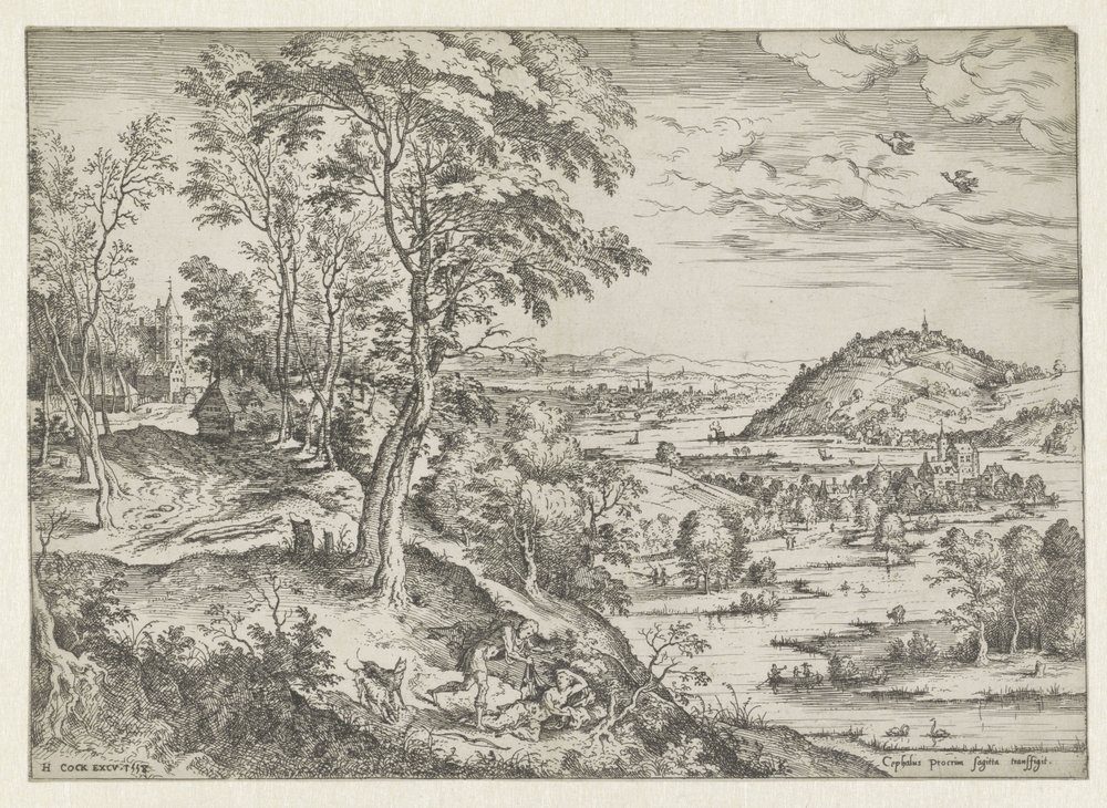 Cephalus und Procris von Hieronymus Cock
