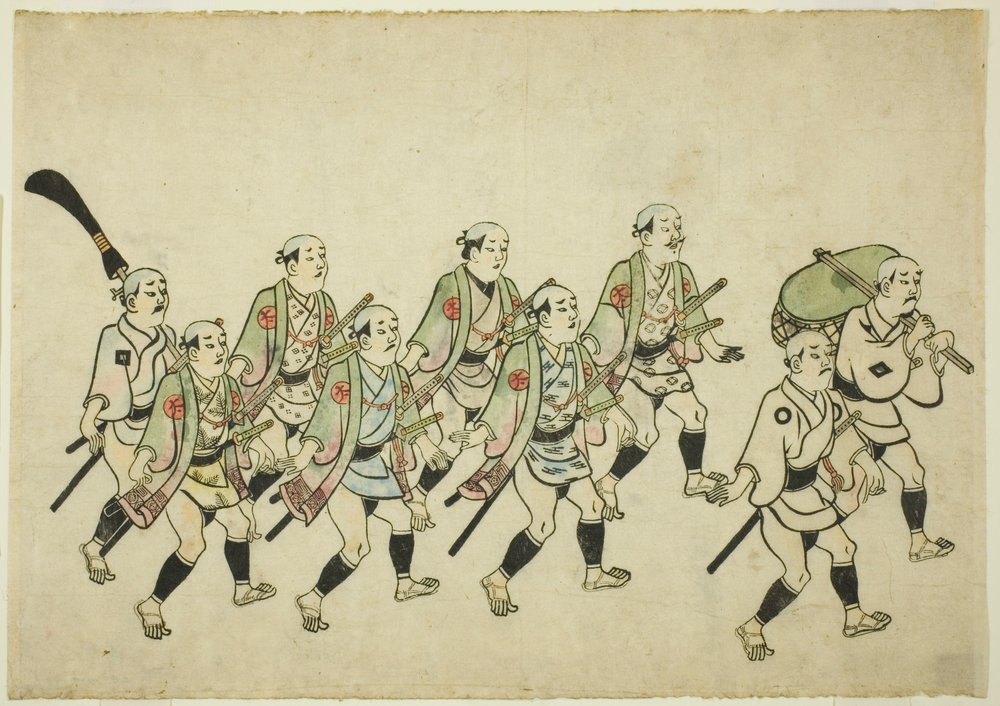 Prozession eines Daimyo von Hishikawa Moronobu