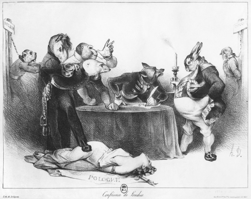 Die Londoner Konferenz, 1832 von Honoré Daumier