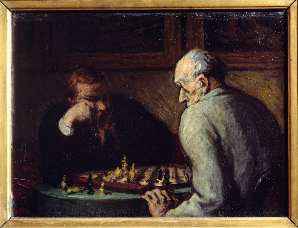 Die Schachspieler (1808-1879), 19. Jahrhundert von Honoré Daumier