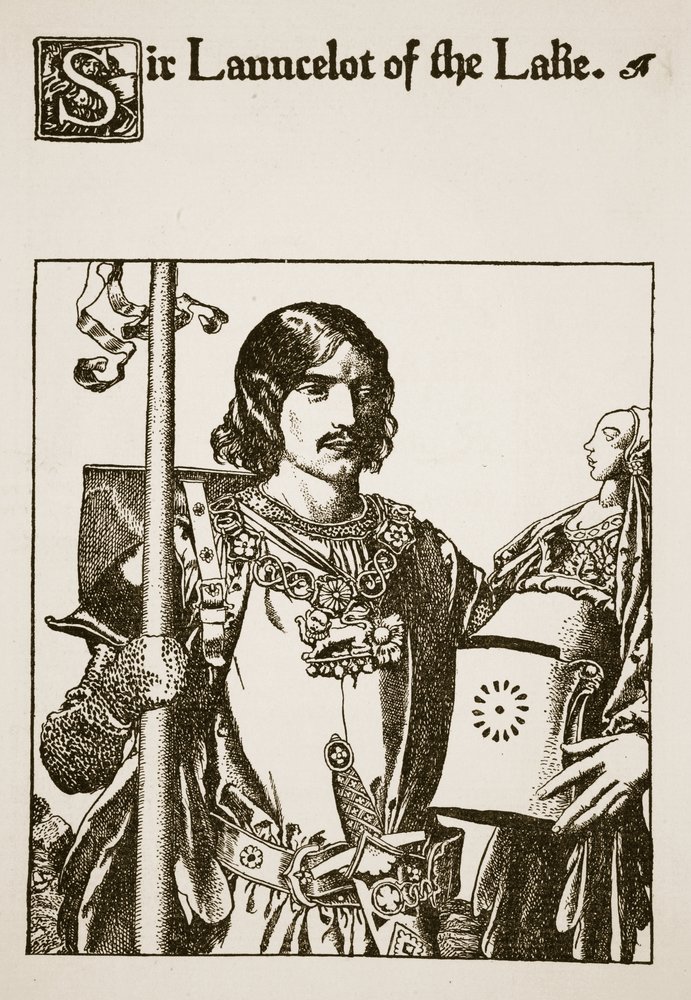 Sir Launcelot vom See, Illustration aus 'Die Geschichte der Champions ...