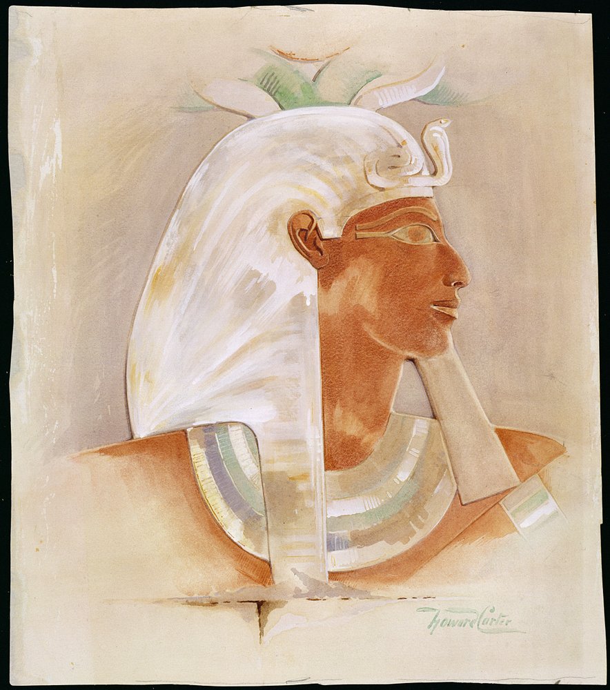Kopf der Königin Makare Hatschepsut (ca. 1503-1482 v. Chr.) von Howard Carter