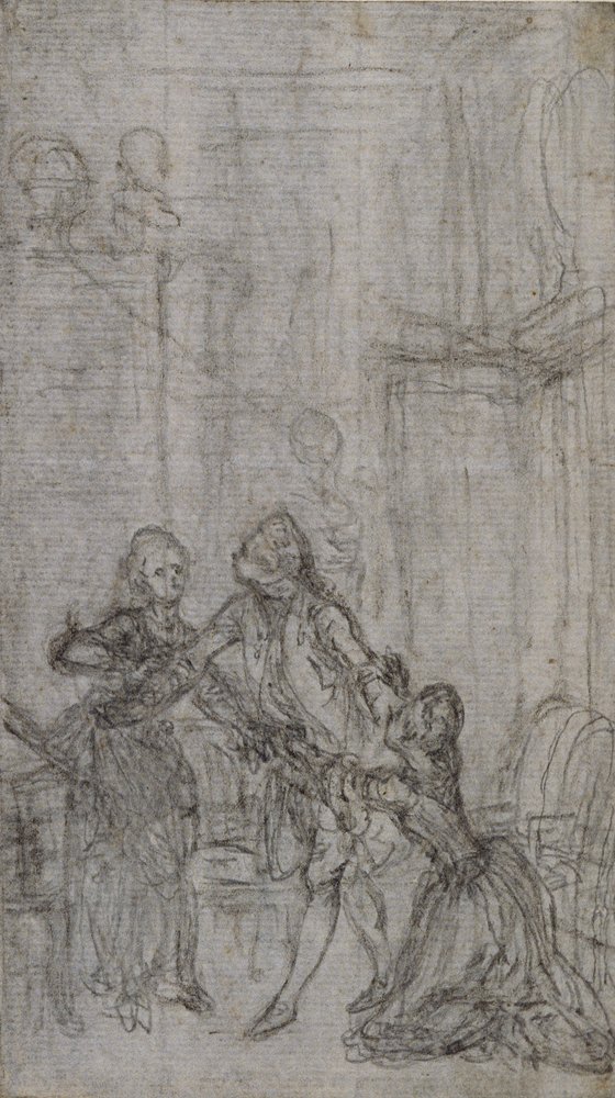 Studie für Vignette-Frontispiz in Charles-Simon Favarts "L