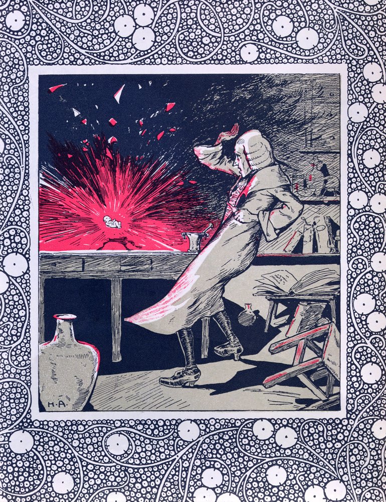 Ein Alchemist des 18. Jahrhunderts auf der Suche nach dem Stein der ...