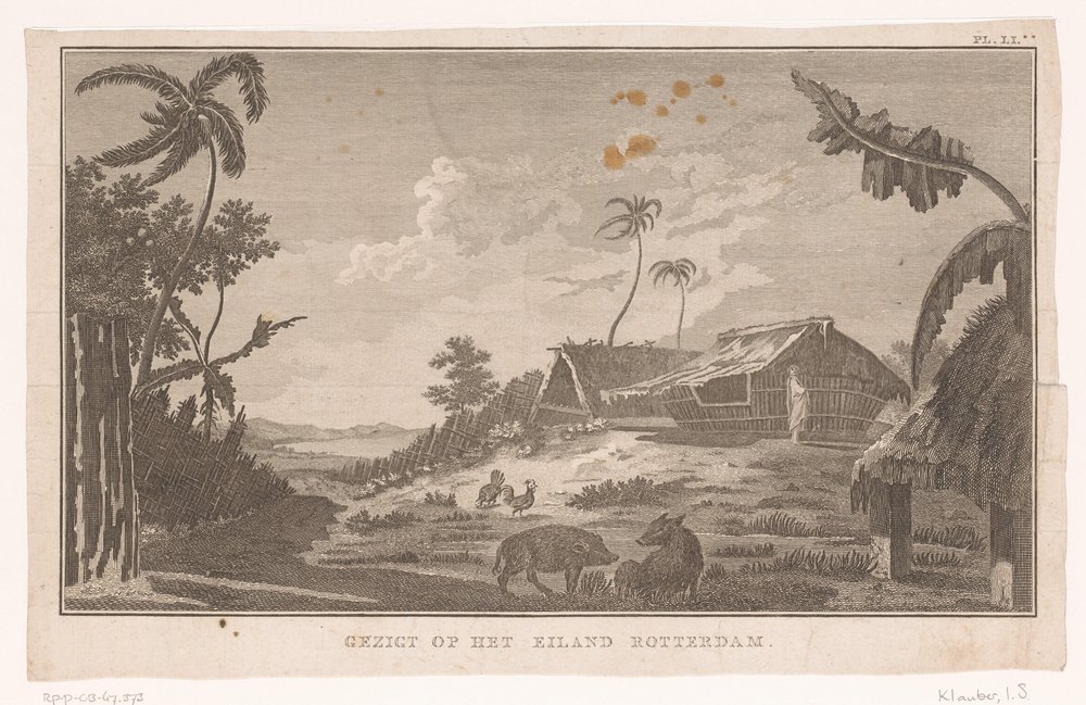 Ansicht der Insel Nomuka im Pazifik vom Land aus