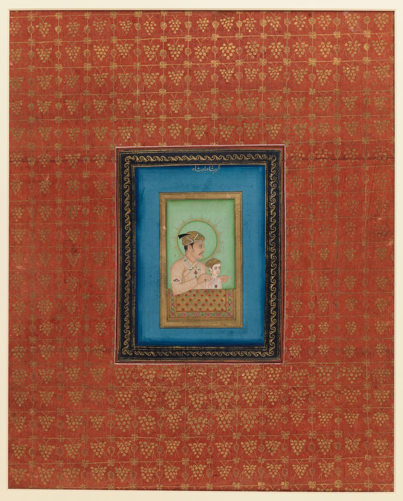 Akbar und einer seiner Söhne oder Enkel, 1875-1900 von Indian School