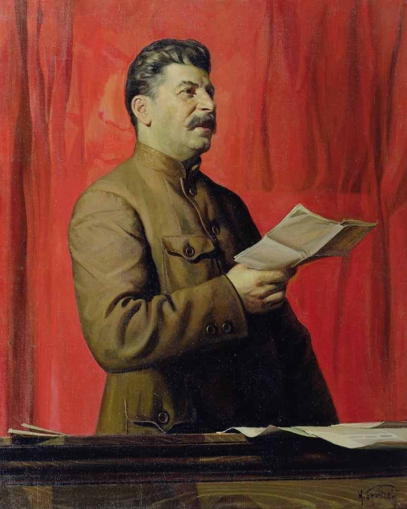 Porträt von Josef Stalin, 1933 von Isaak Israilevich Brodsky