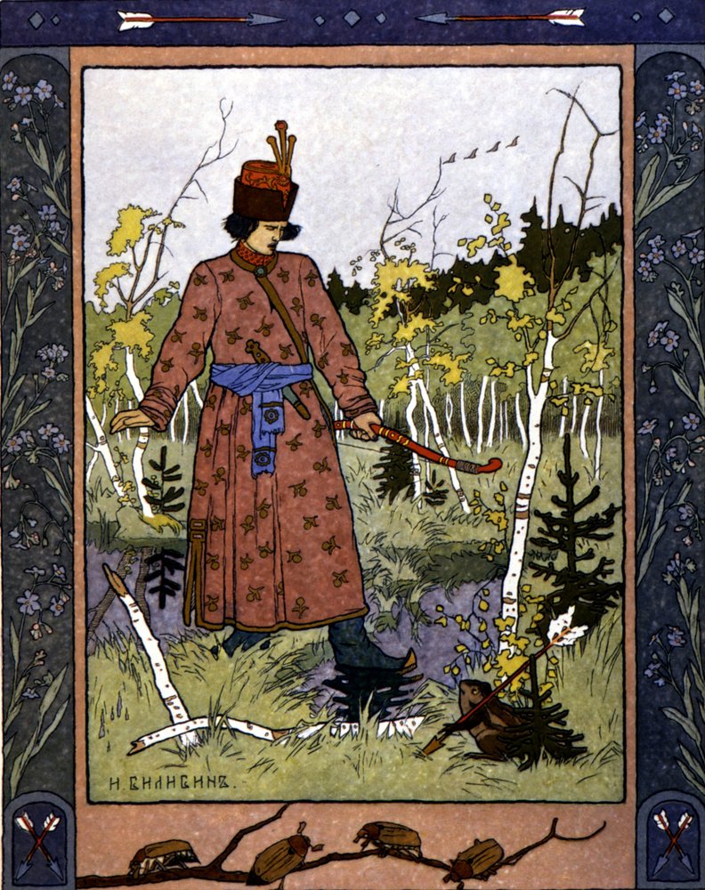 Russisches Märchen „Die Froschprinzessin“, Illustration von Bilibin von Ivan Bilibine