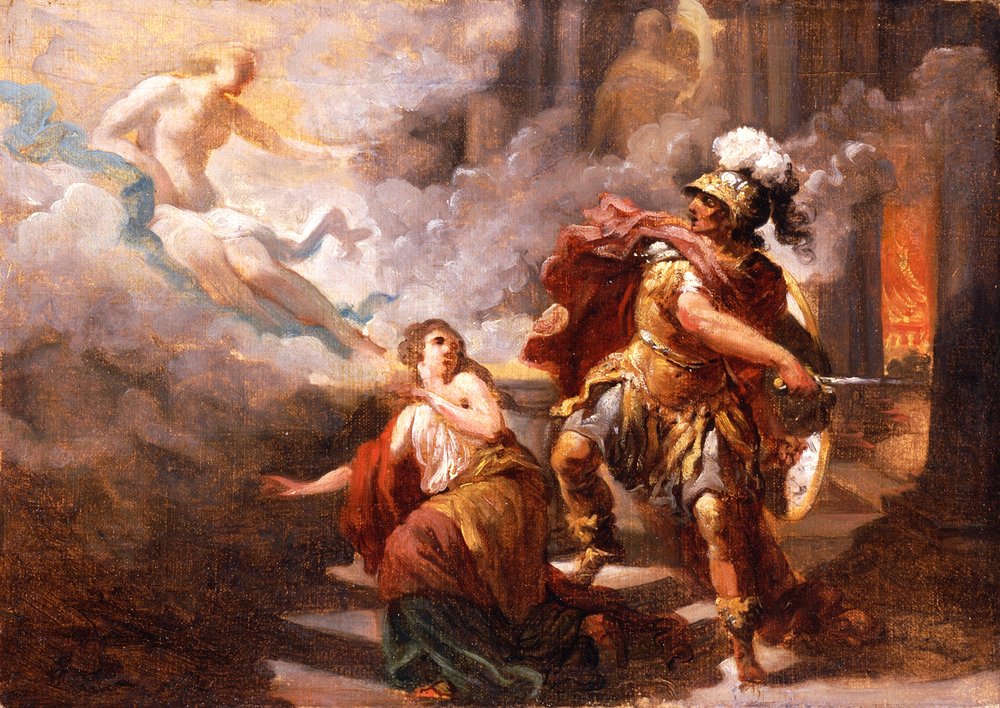 Helena wird von Venus vor dem Zorn des Aeneas gerettet, 1779 von Jacques Henri Sablet