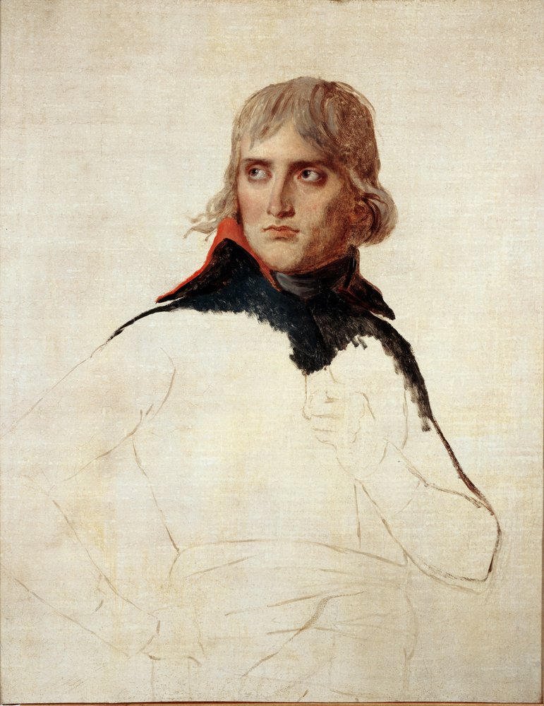 Unvollendetes Porträt von Napoleon Bonaparte als General von Jacques Louis David