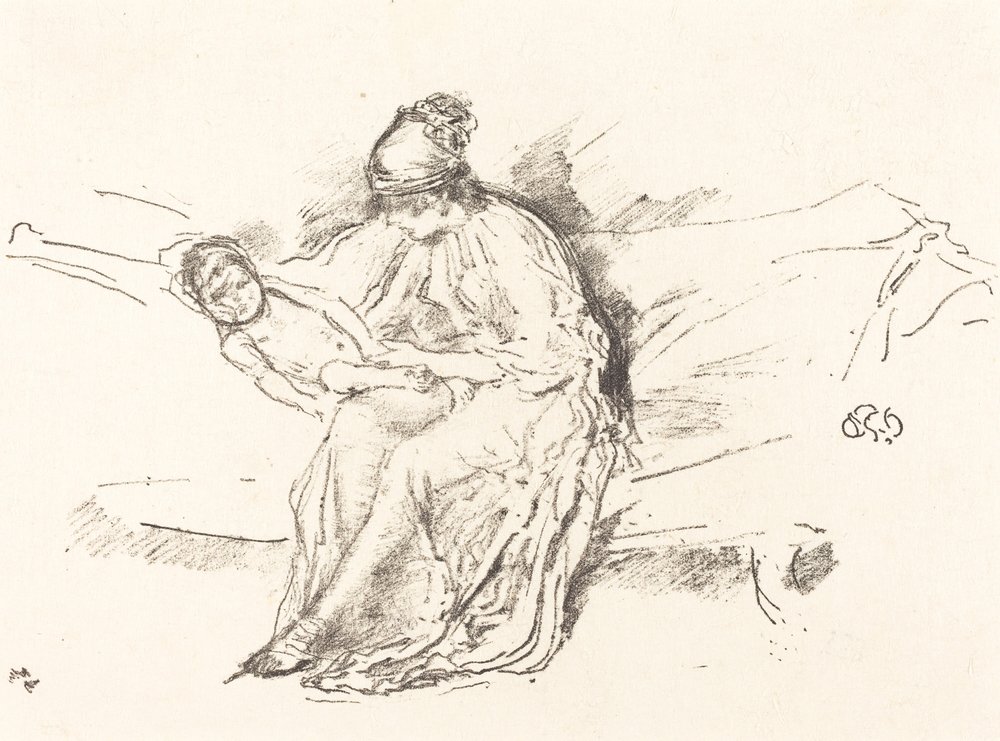 Mutter und Kind, Nr. 4, 1891-1895 von James Abbott McNeill Whistler