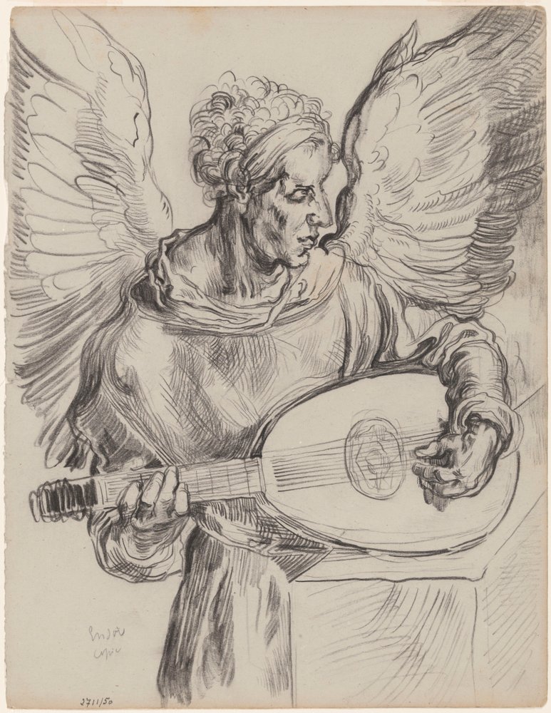 Nach Dürer: Laute spielender Seraph von James Ensor