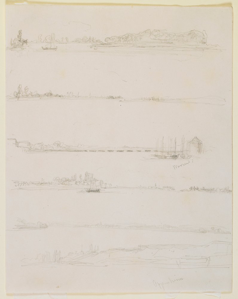Der Rhein, bei Worms und Oppenheim