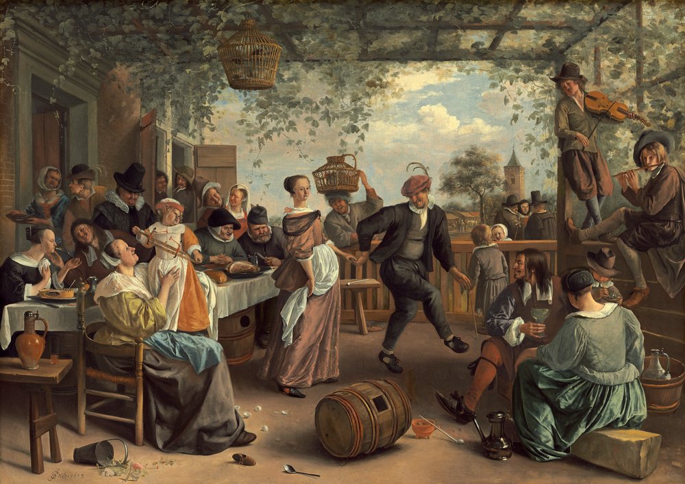 Das tanzende Paar von Jan Havicksz. Steen: Kunstdruck kaufen