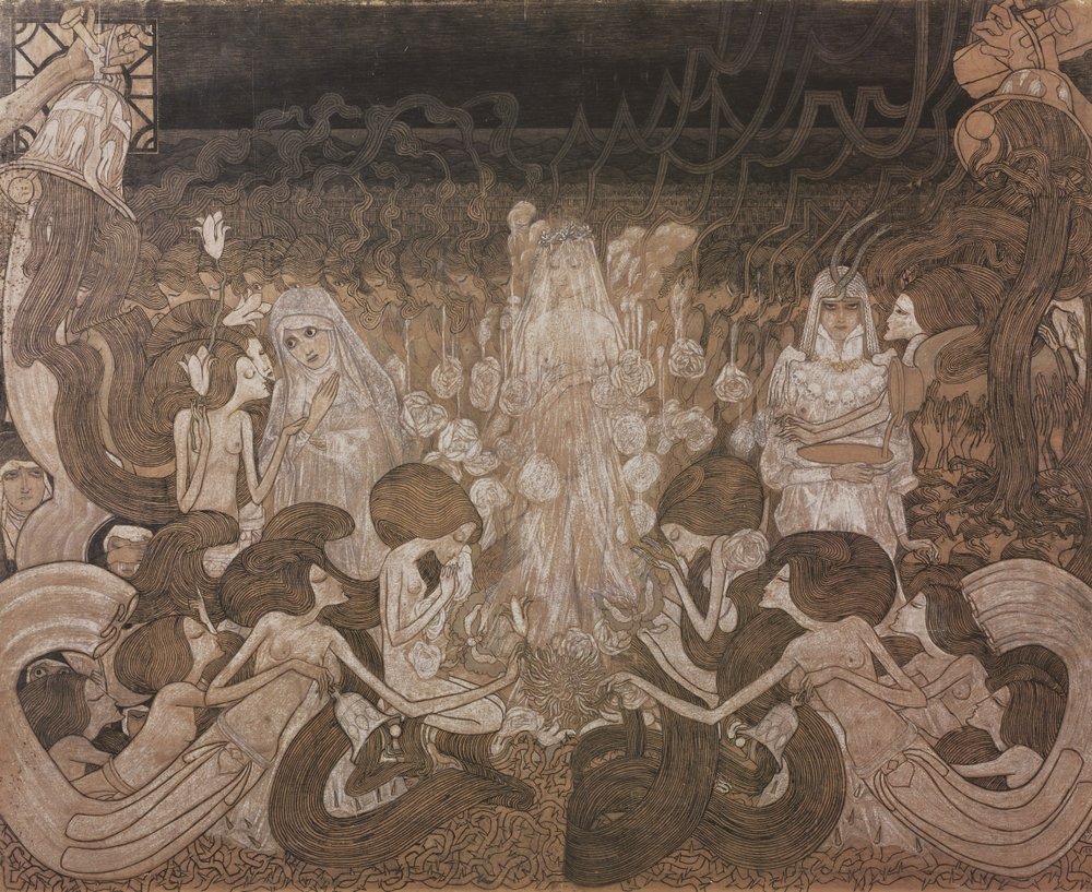 Die drei Verlobten von Jan Toorop: hochwertiger Kunstdruck