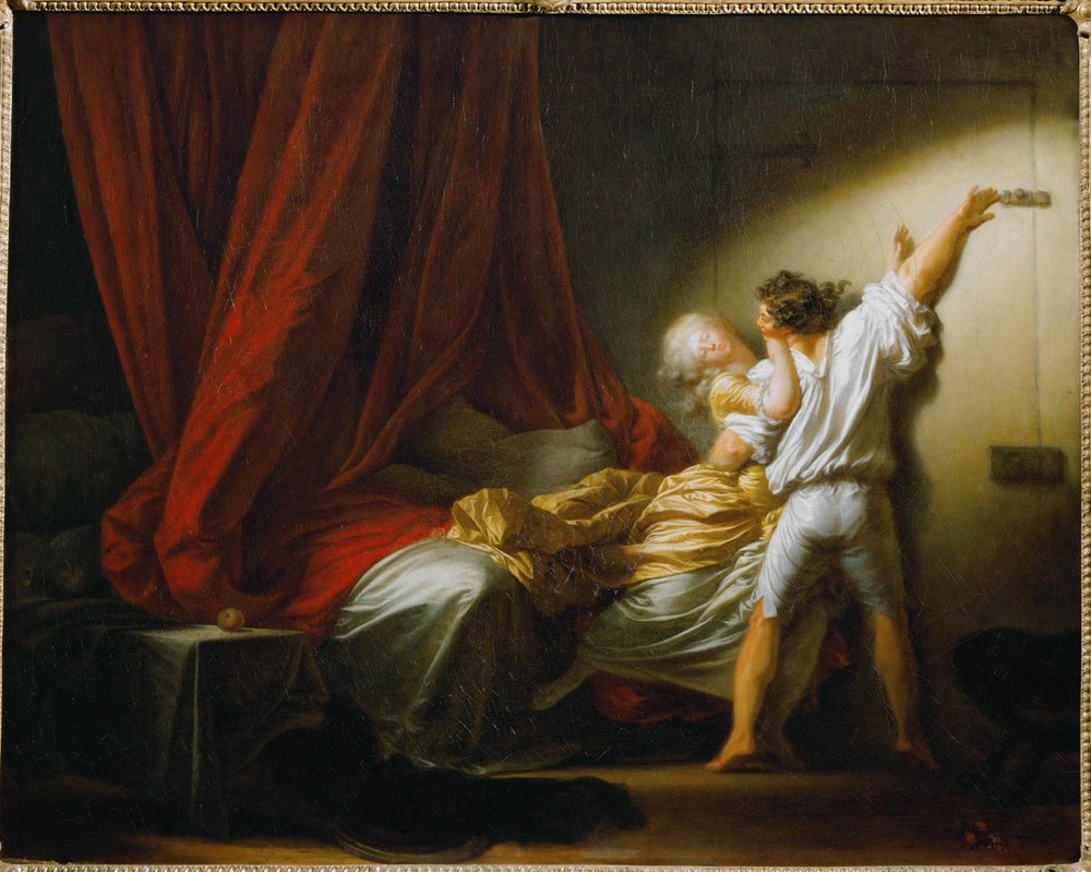 Le verrou - Der Riegel, um 1777 von Jean-Honore Fragonard