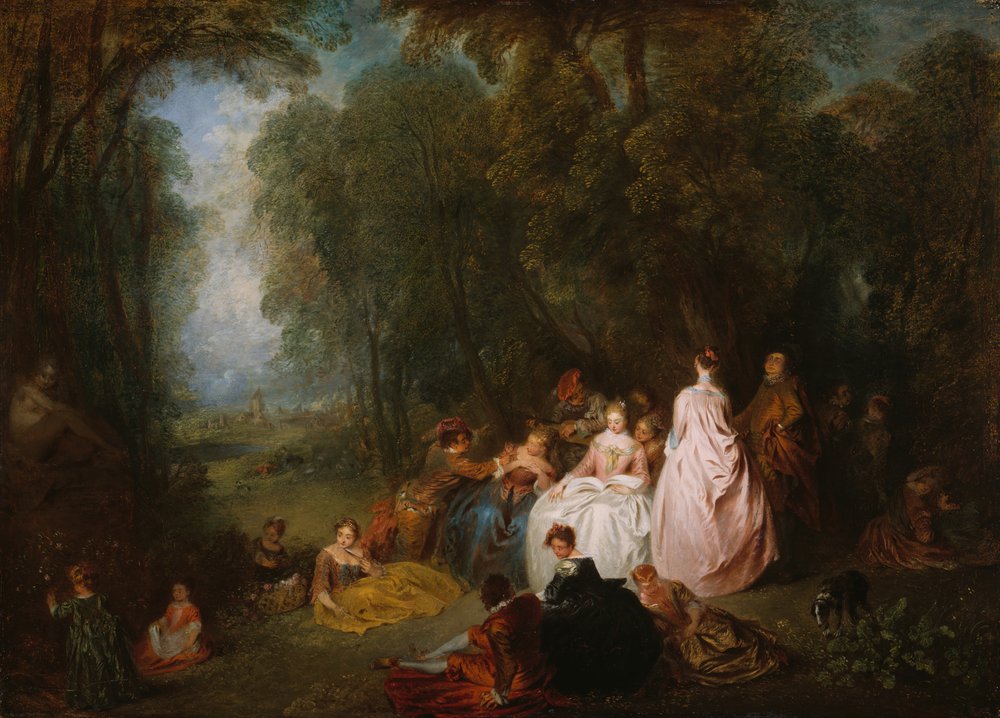 Fête champêtre Pastoralversammlung, 1718-21 von Jean-Antoine Watteau