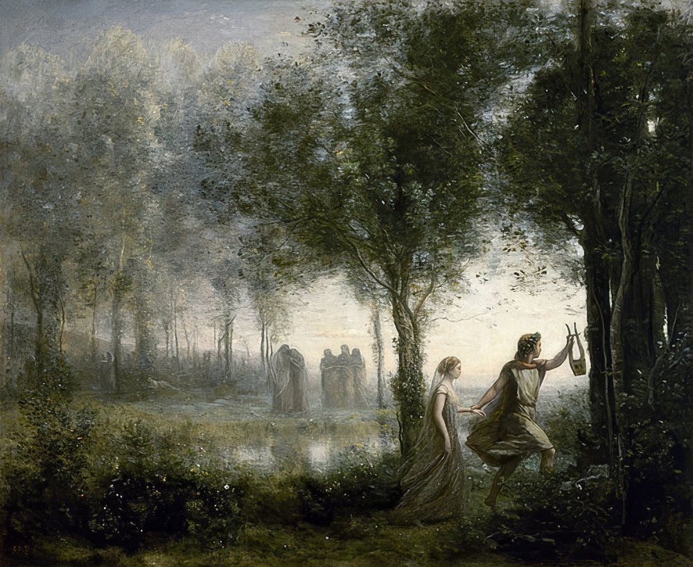 Orpheus führt Eurydike aus der Unterwelt. 1861 von Jean-Baptiste-Camille Corot