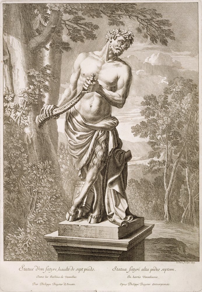 Statue eines Satyrs von Philip de Buyster in Versailles, 1675 von Jean Lepautre