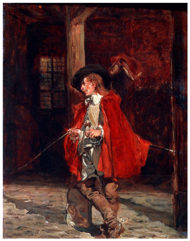 Fechter in einem roten Umhang, 19. Jahrhundert von Jean-Louis Ernest Meissonier