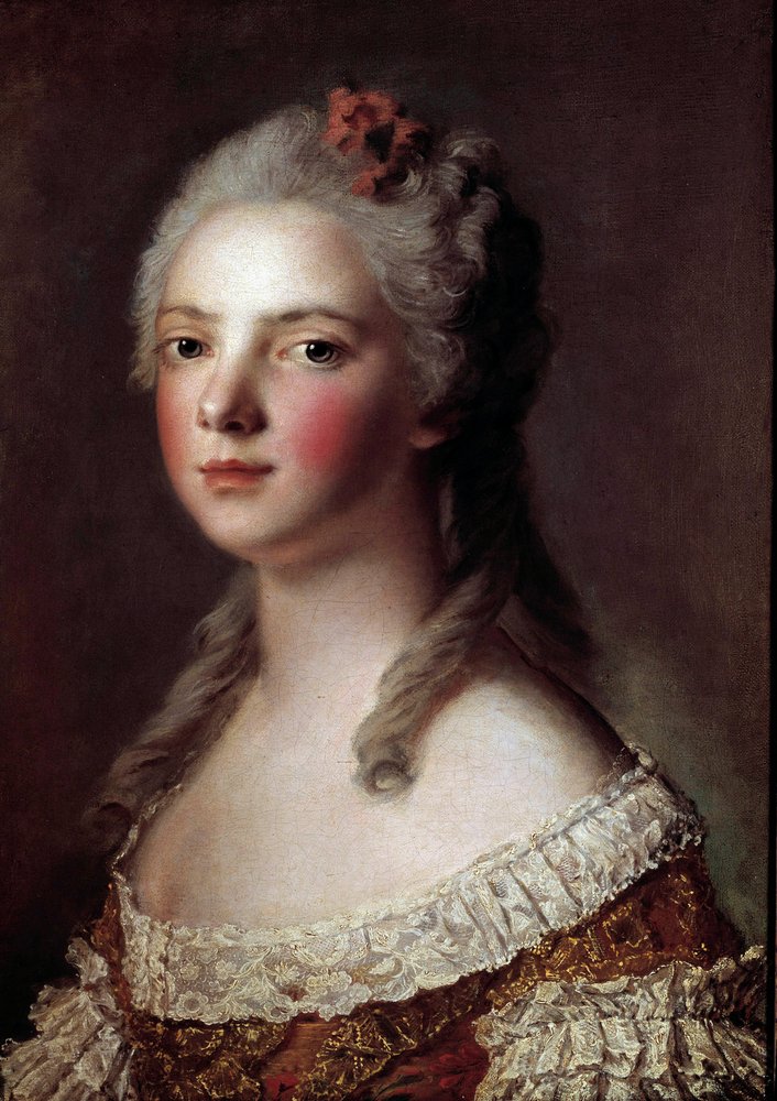 Porträt von Marie Adelaide von Frankreich genannt Madame Adelaide (1732-1799) Tochter von Ludwig XV von Jean-Marc Nattier