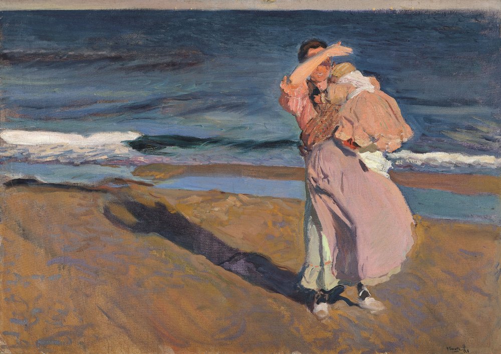 Fischerin mit Kind, Valencia, 1908. von Joaquín Sorolla