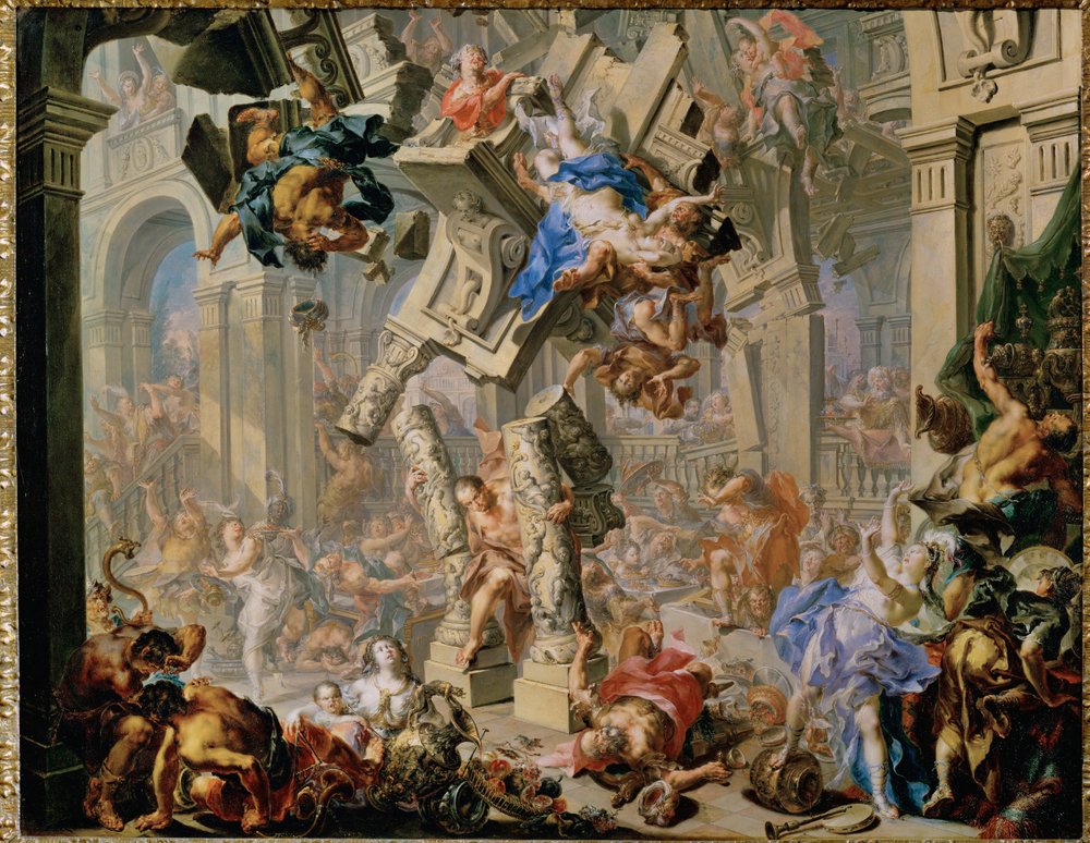 Samsons Rache von Johann Georg (attr. to) Platzer