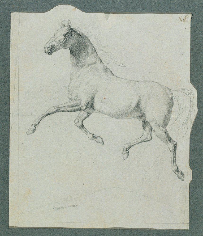 Pferdestudie zu "Rüdiger und Angelika" von Johann Peter Krafft