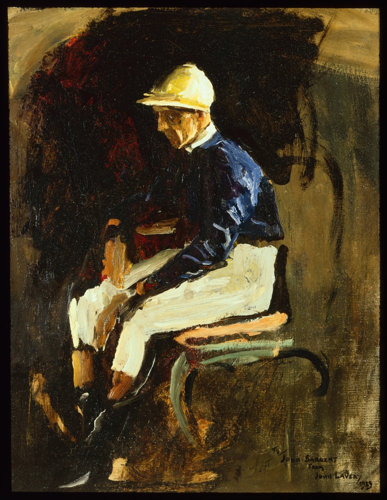 Joe Childs, Rothschilds Jockey von John Lavery: Kunstdruck
