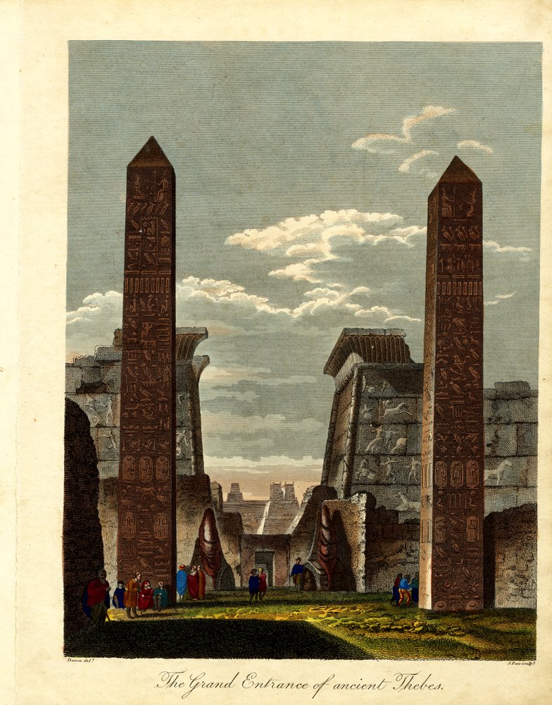 Der große Eingang des antiken Theben von John Pass