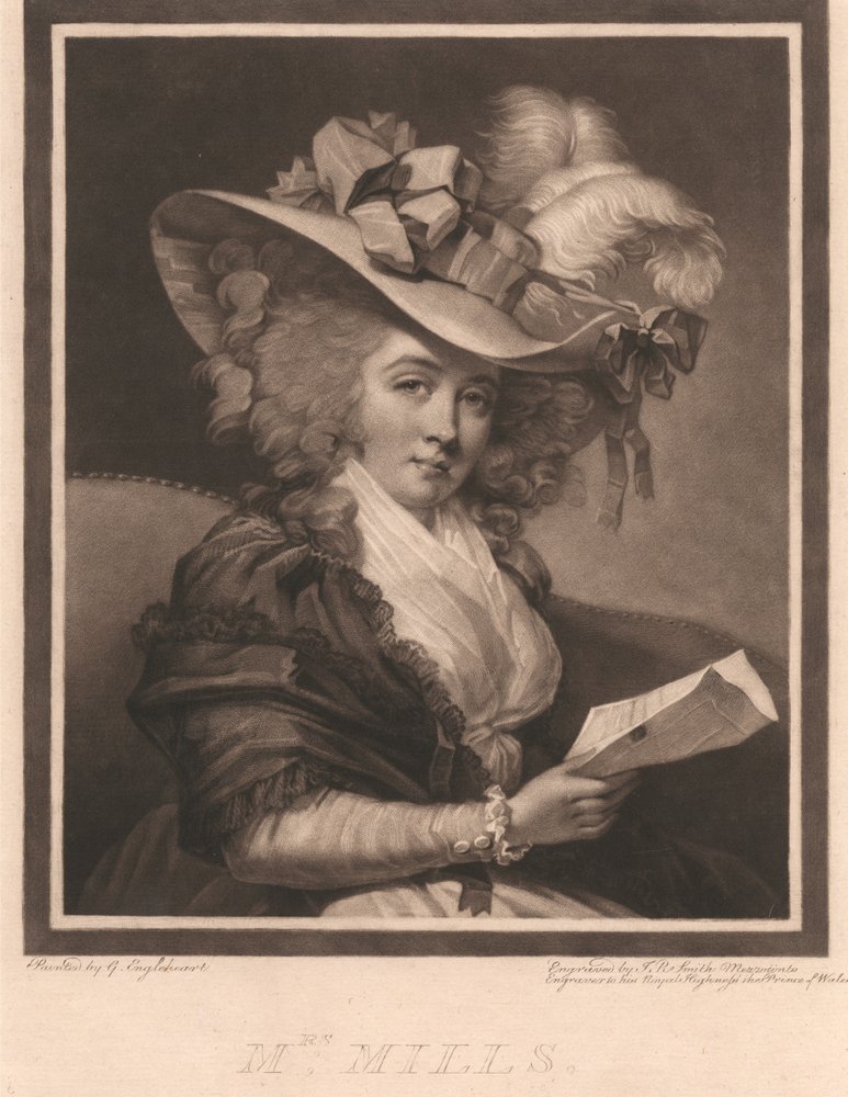 Mrs. Mills von John Raphael Smith: hochwertiger Kunstdruck
