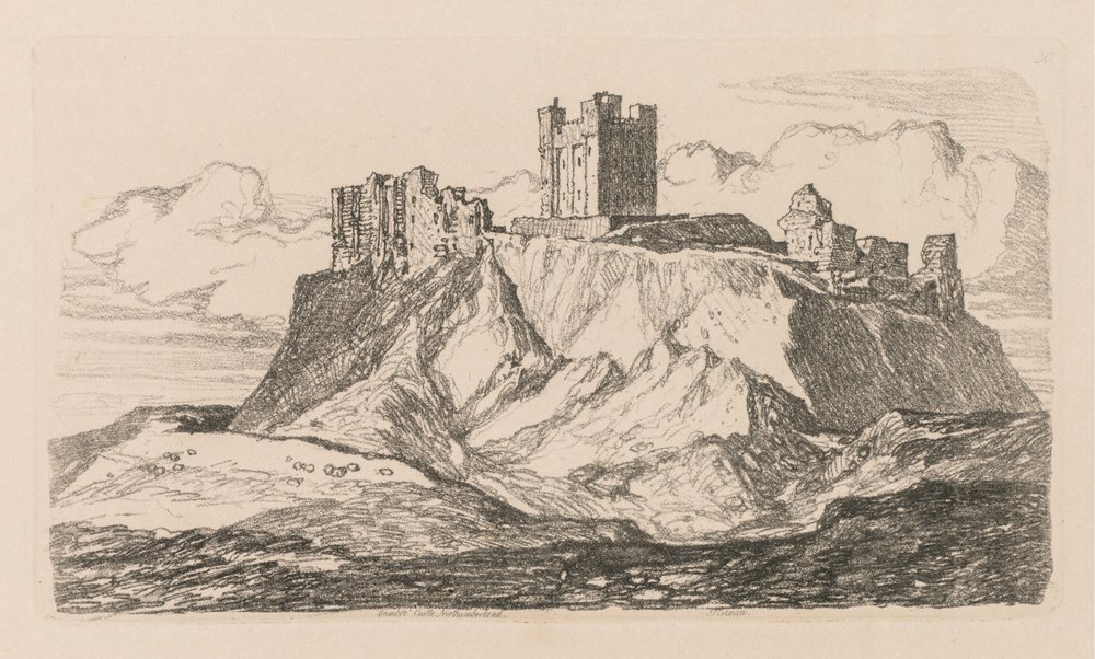 Liber Studiorum: Platte 30, Bambro Castle, Northumberland, 1838 von John Sell Cotman