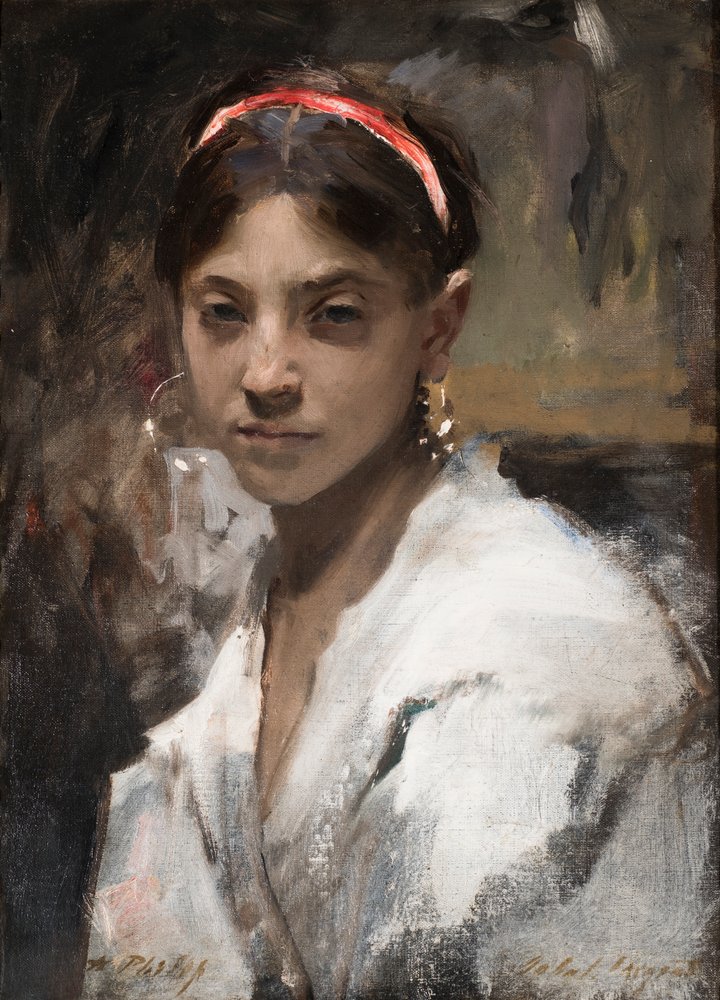 Kopfstudie eines Mädchens aus Capri, 1878 von John Singer Sargent