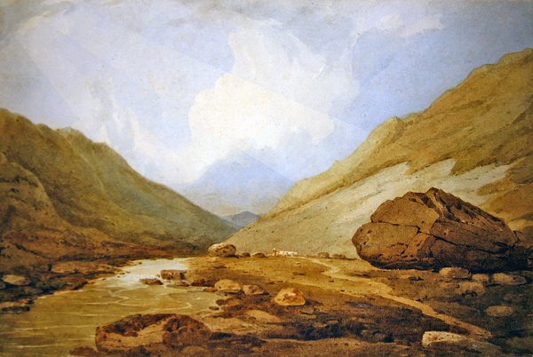 Eine Ansicht im Pass von Llanberis von John Varley