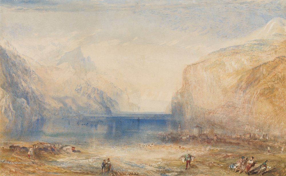 Flüelen: Morgen (Blick auf den See) von Joseph Mallord William Turner