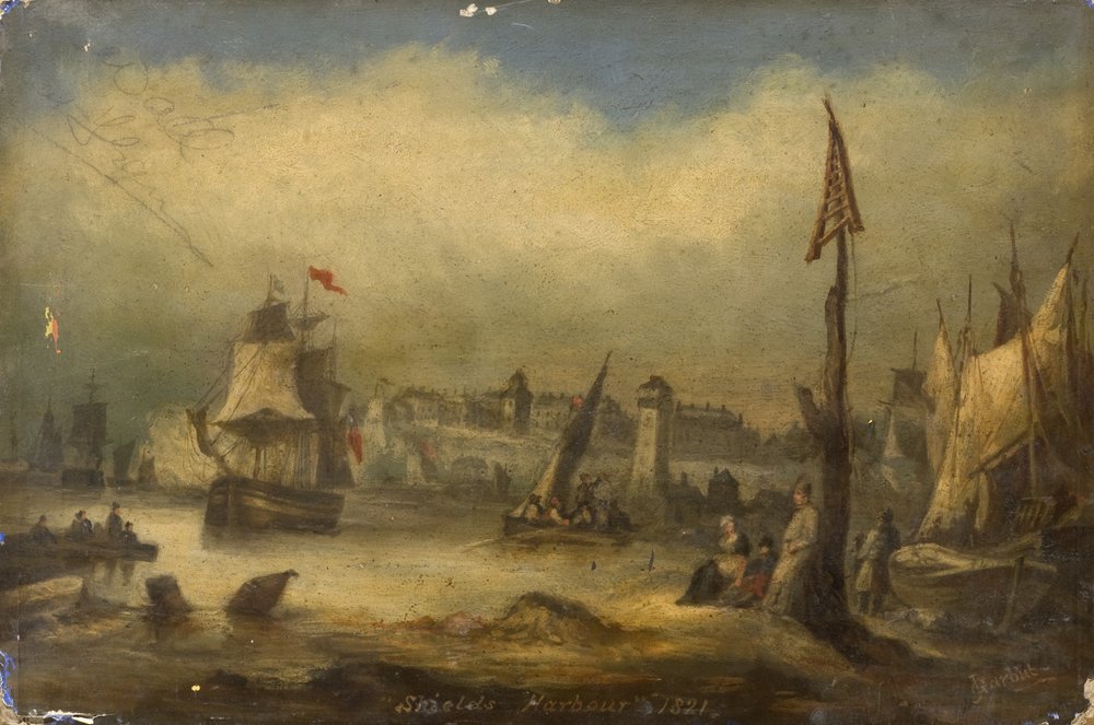 Shields Hafen 1821 von Joseph 'Putty' Garbut: Kunstdruck