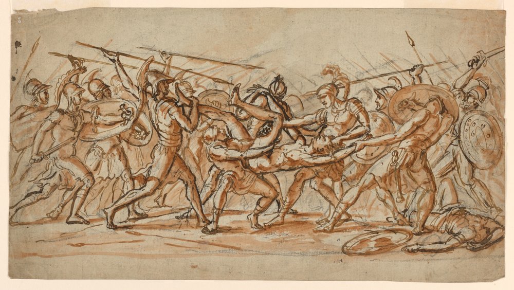 Die Schlacht um den Leichnam des Patroklos von Jérôme-Martin Langlois