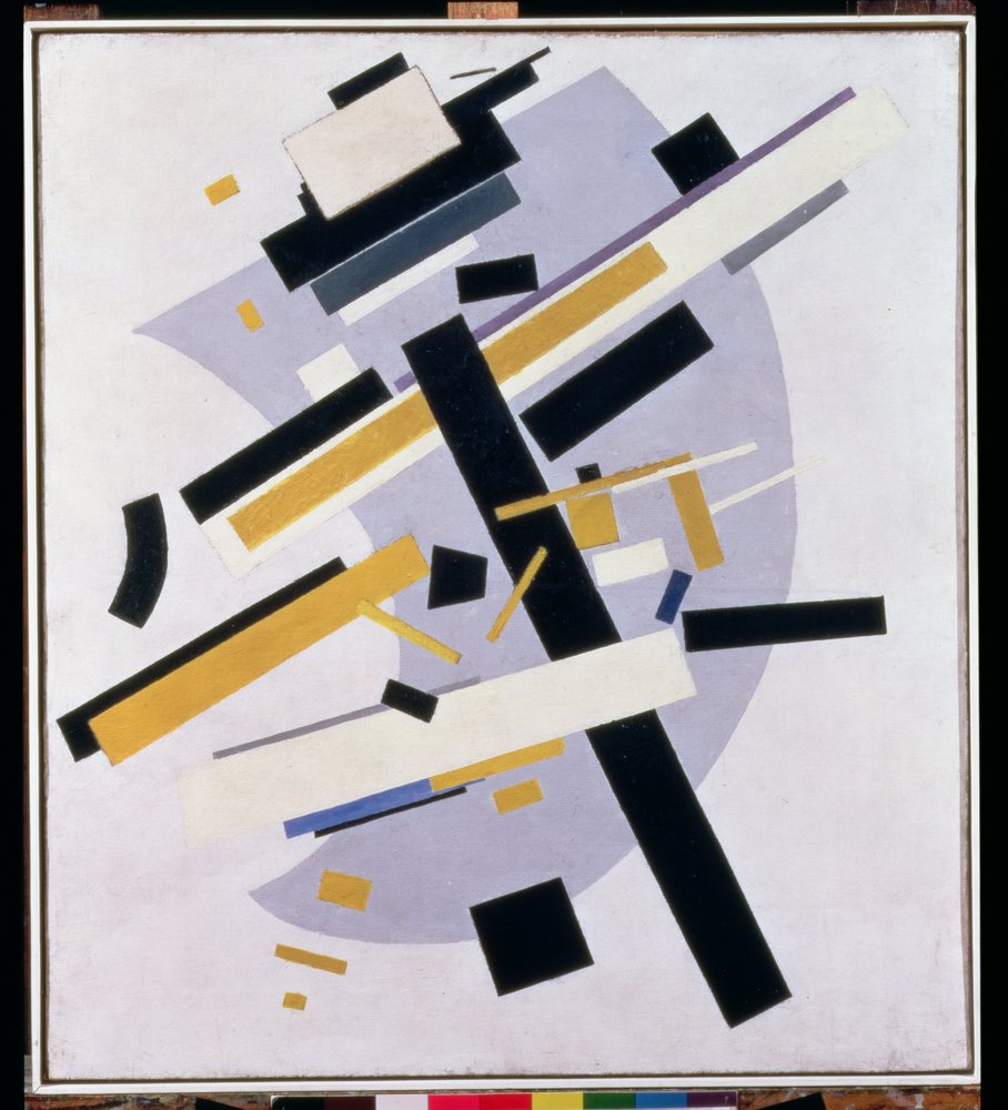 Supremus Nr. 58: Dynamische Komposition in Gelb und Schwarz, 1916 von Kazimir Severinovich Malevich