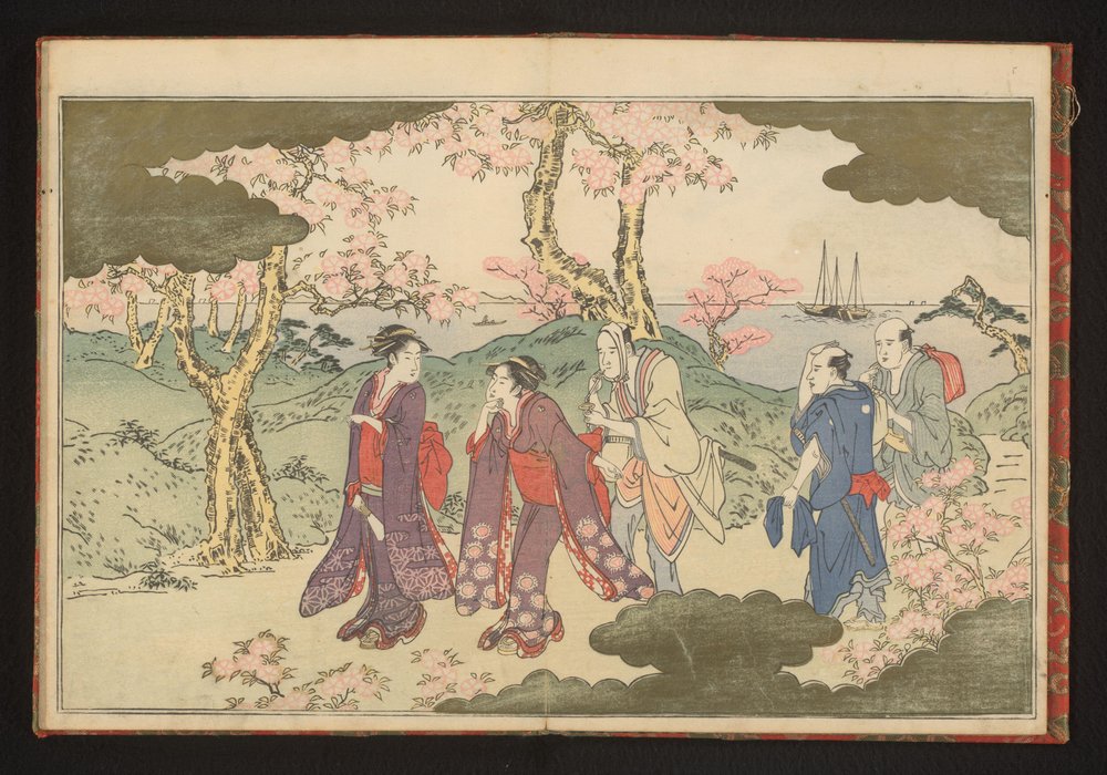 Die Hügel von Gotenyama, Edo, mit Blick auf die Bucht von Edo