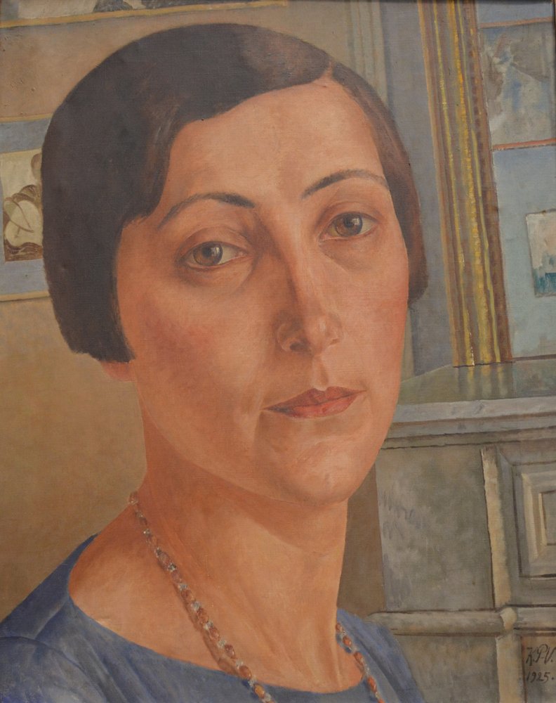 Porträt von Salomea Nikolajewna Andronikova von Kuzma Sergeevich Petrov-Vodkin