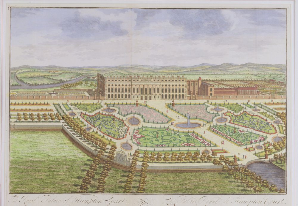 Der Königspalast von Hampton Court, aus 