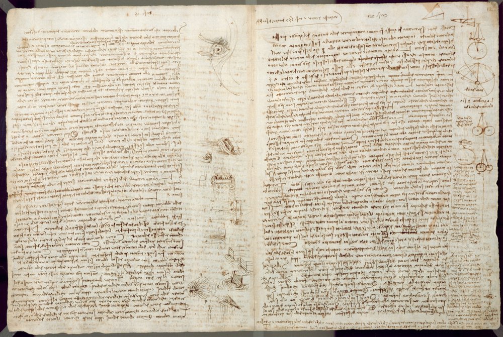 Wissenschaftliche Diagramme, aus dem Codex Leicester, 1508-12