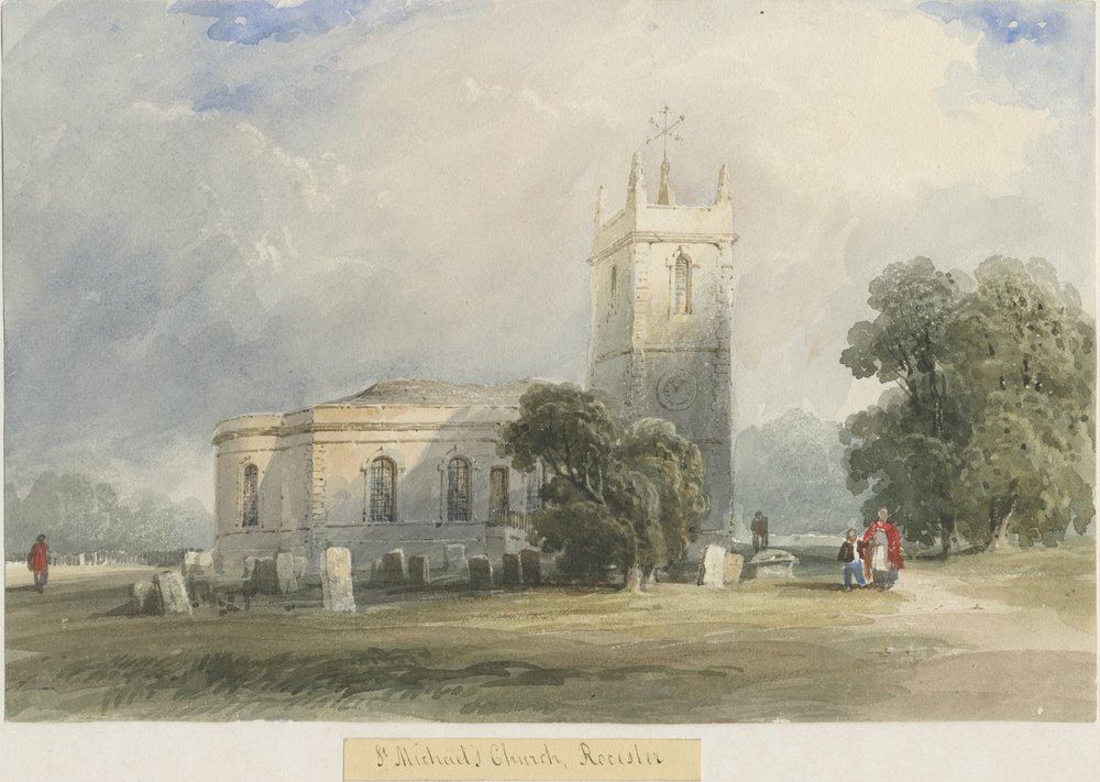 Rocester Kirche von Lewis John Wood: hochwertiger Kunstdruck