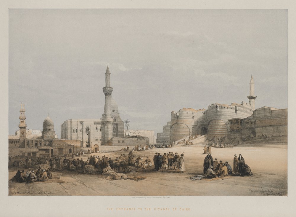 Ägypten und Nubien, Band III: Der Eingang zur Zitadelle von Kairo, 1849 von Louis Haghe