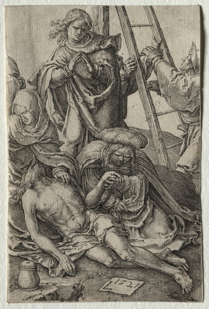 Die Passion: Abnahme vom Kreuz, 1521 von Lucas van Leyden