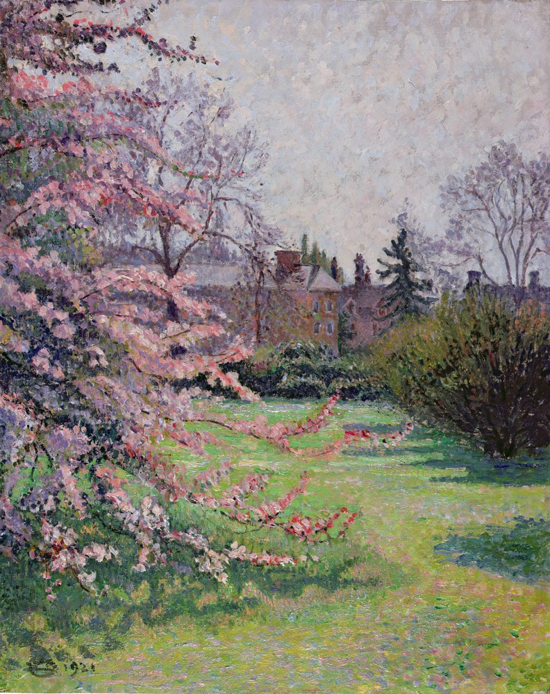 Blüte des Japanischen Zierapfels, Kew, 1921 von Lucien Pissarro