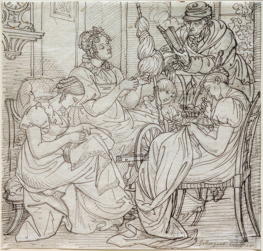 Familie Hottinger von Ludwig Vogel: Kunstdruck kaufen, image size:1000x955